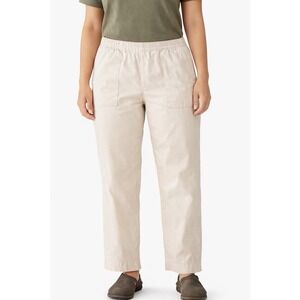 Patagonia Women's Cotton Pants Size M Beige Elastic Waist Casual Travel Hiking
